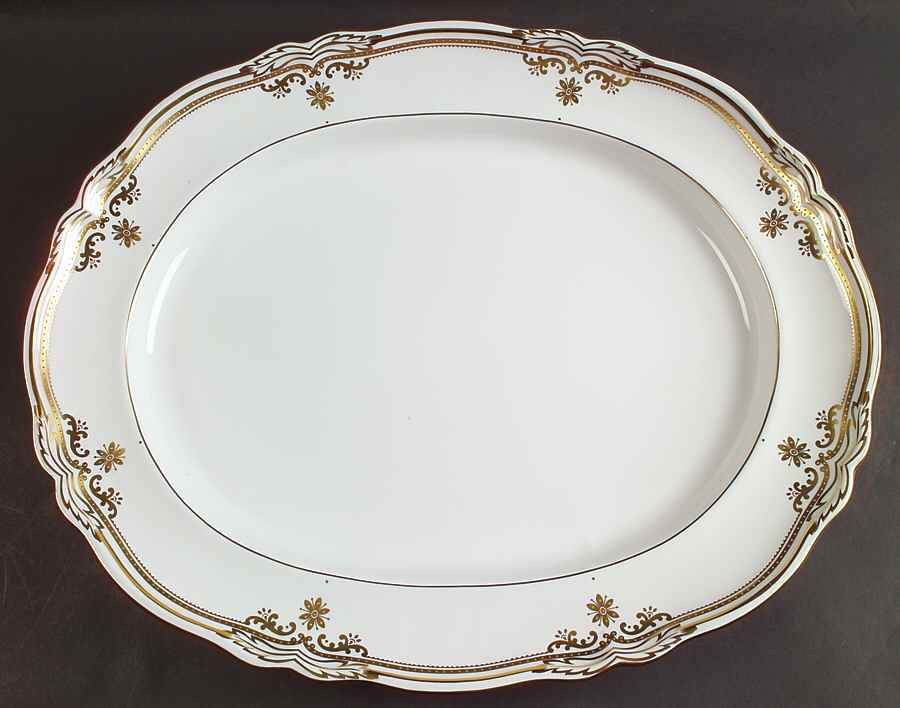 Stafford White 17" Oval Serving Platter by Spode-1