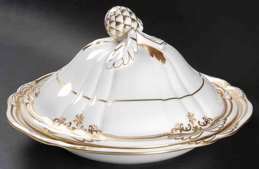 Stafford White Round Covered Vegetable by Spode-1