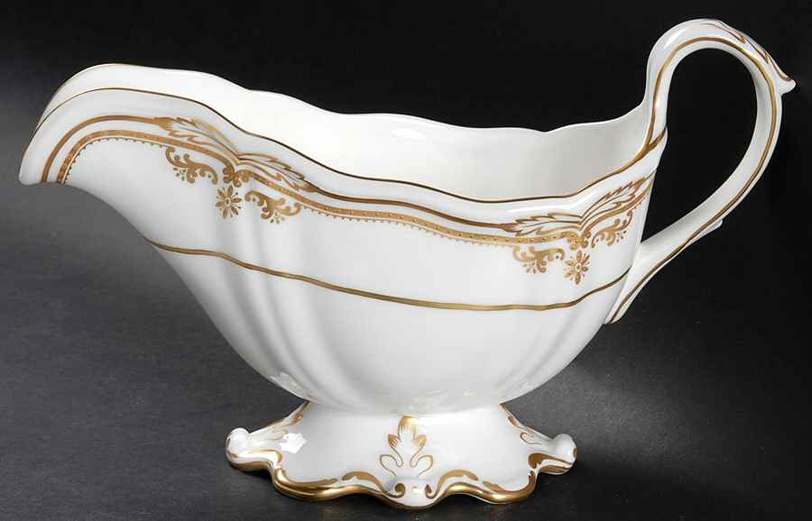 Stafford White Gravy Boat by Spode-1