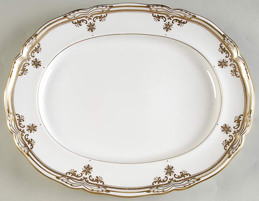 Stafford White 14" Oval Serving Platter by Spode-1