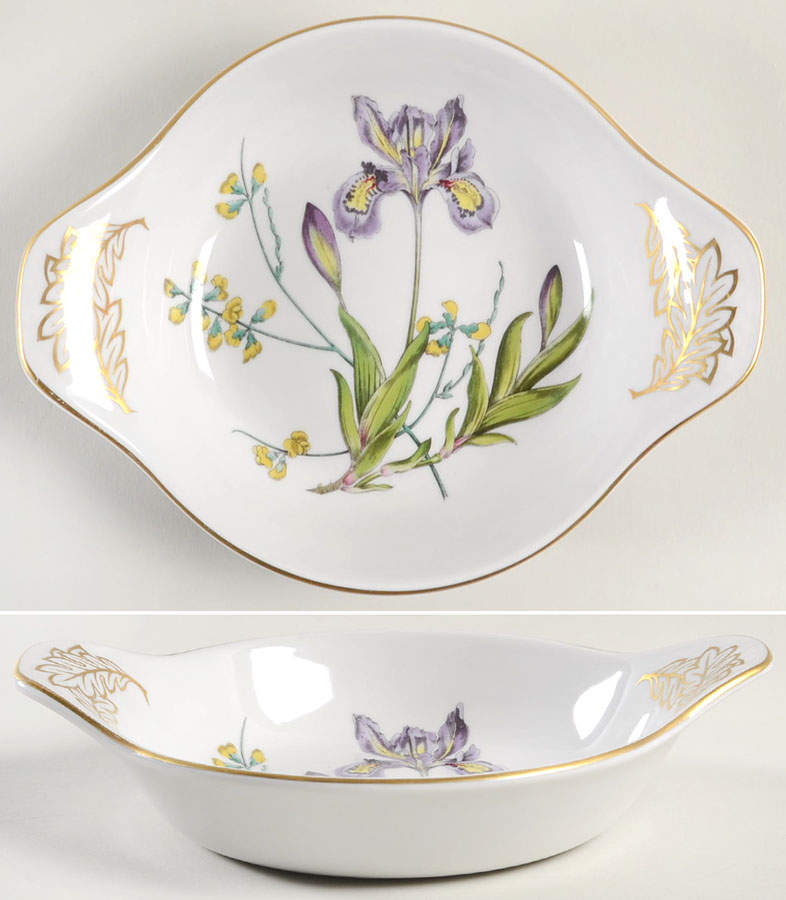 Stafford Flowers 8" Eared Round Egg Dish by Spode-1