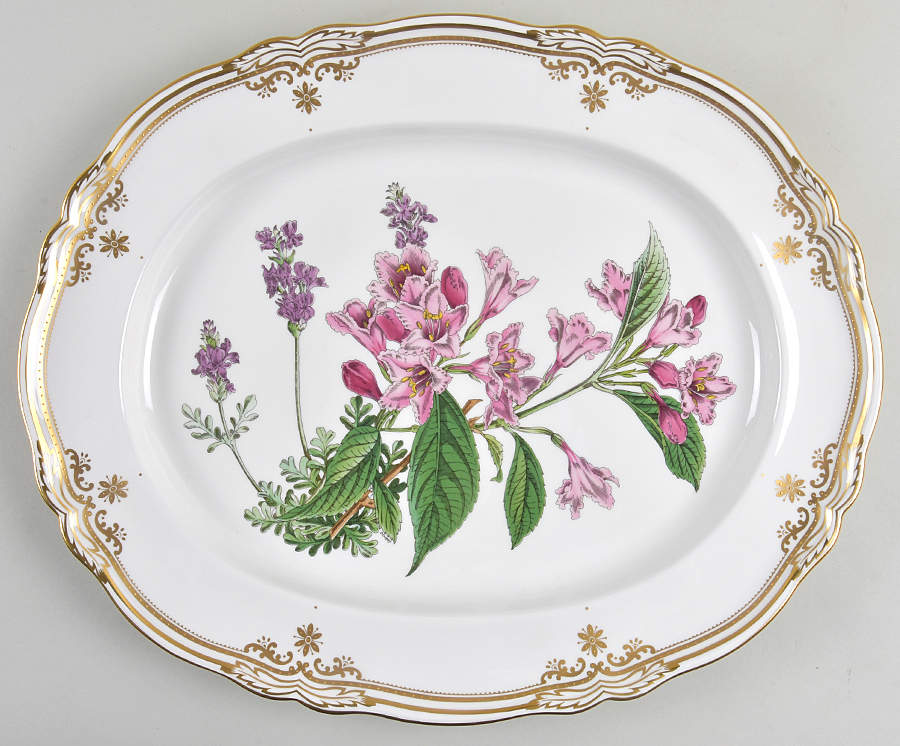 Stafford Flowers 17" Oval Serving Platter by Spode-1
