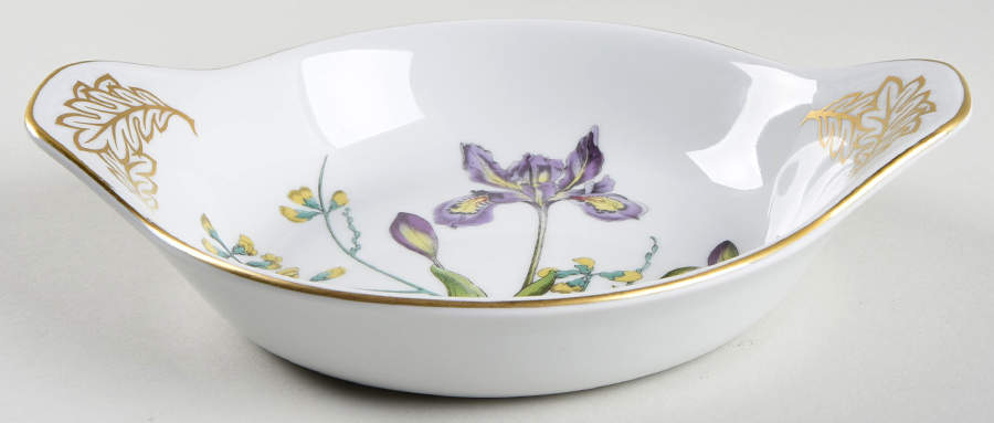 Stafford Flowers 8" Eared Round Egg Dish by Spode-1