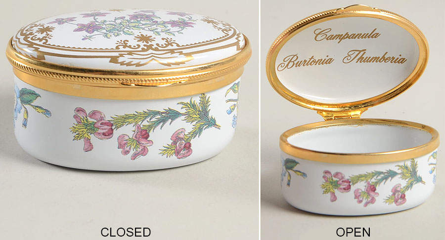 Stafford Flowers Oval Hinged Box by Spode-1