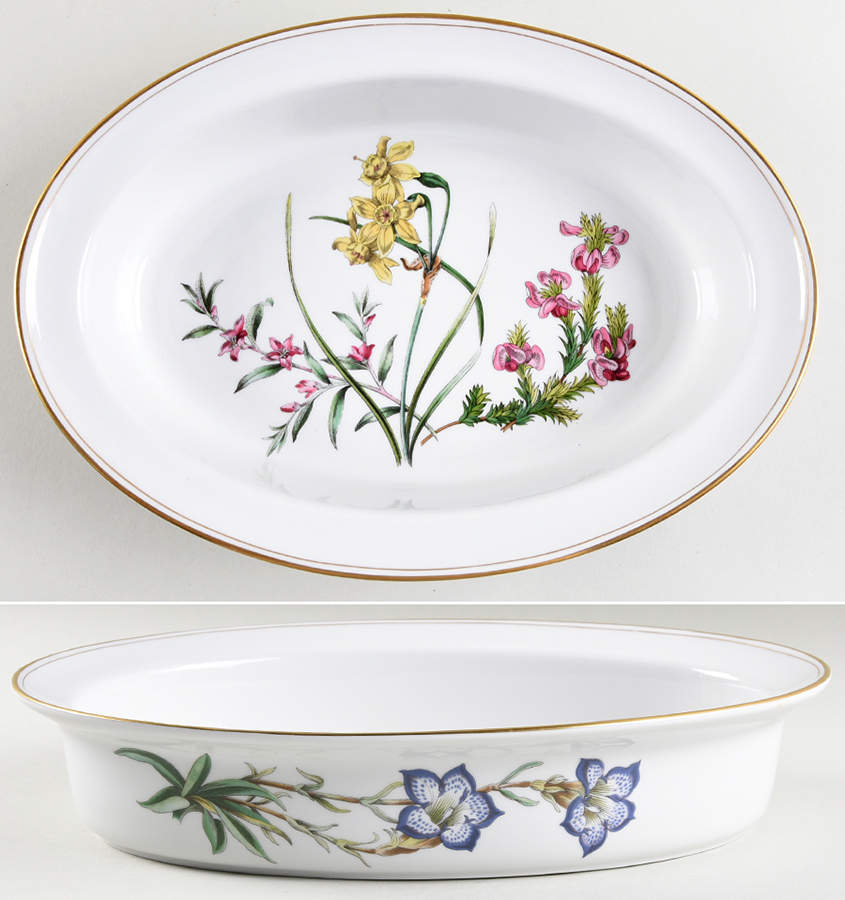 Stafford Flowers 11" Oven-To-Table Oval Baker by Spode-1