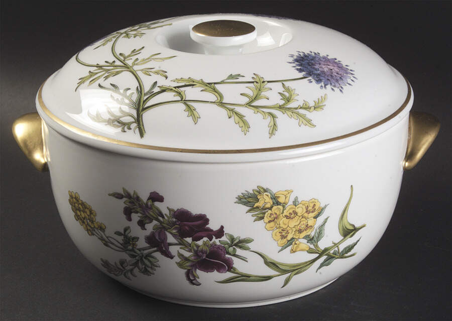Stafford Flowers 2 Qt Round Covered Oven-To-Table Casserole by Spode-1
