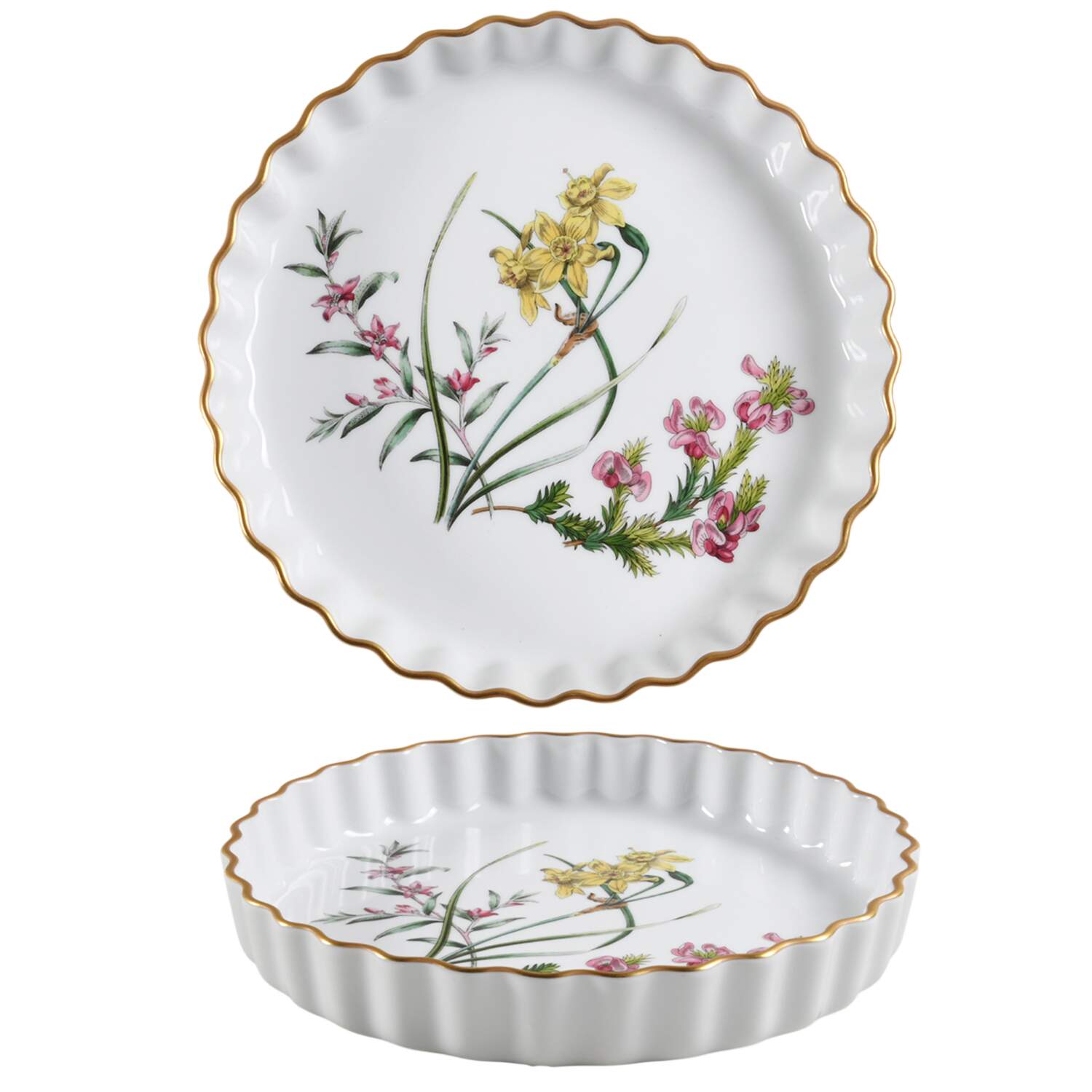 Stafford Flowers 9" Quiche Oven To Table by Spode-1