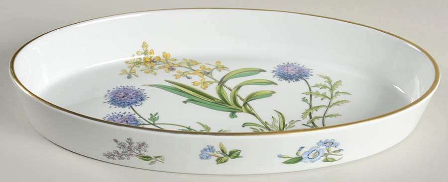Stafford Flowers 14" Oval Baker Oven To Table by Spode-1