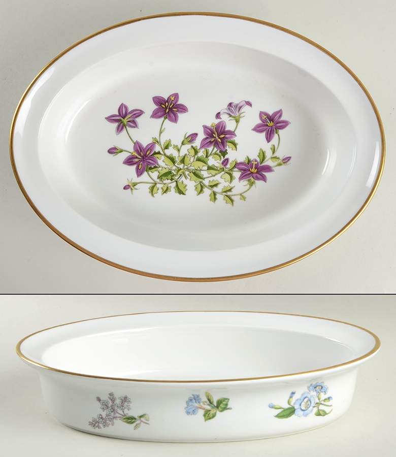 Stafford Flowers 11" Oven-To-Table Oval Baker by Spode-1