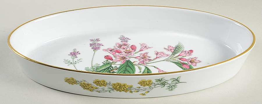 Stafford Flowers 14" Oval Baker Oven To Table by Spode-1