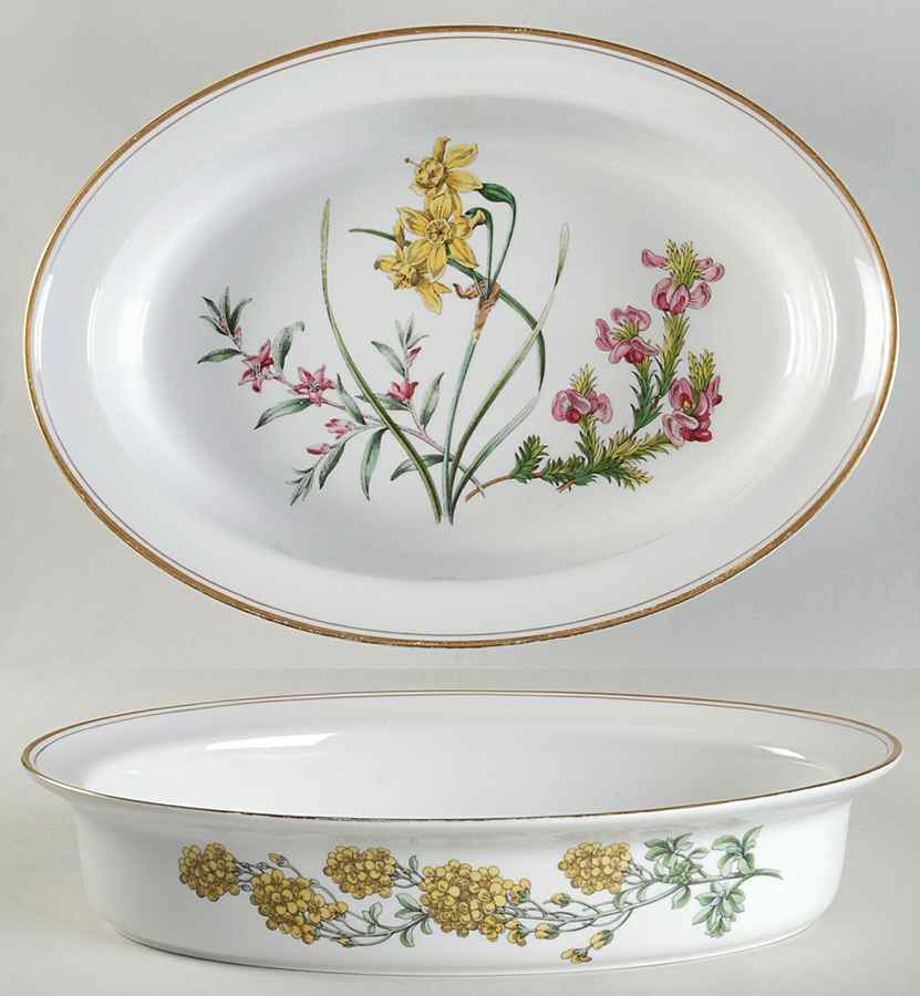 Stafford Flowers 11" Oven-To-Table Oval Baker by Spode-1