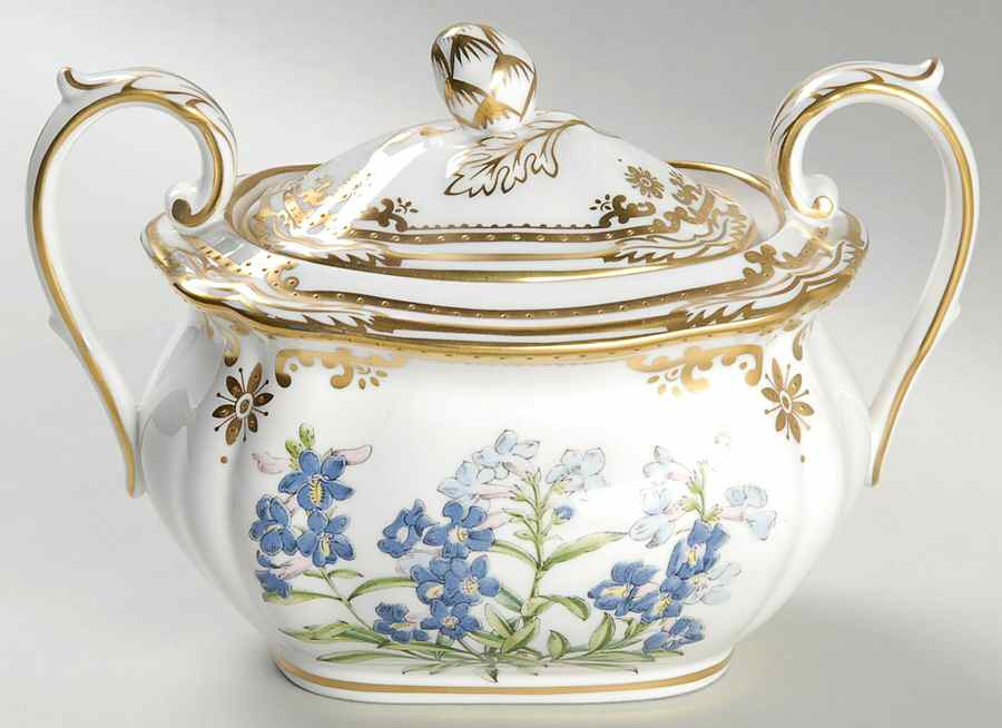 Stafford Flowers Sugar Bowl & Lid by Spode-1