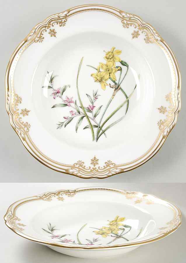 Stafford Flowers Large Rim Soup Bowl by Spode-1