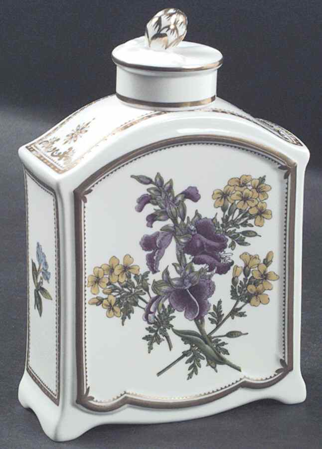 Stafford Flowers Tea Caddy & Lid by Spode-1