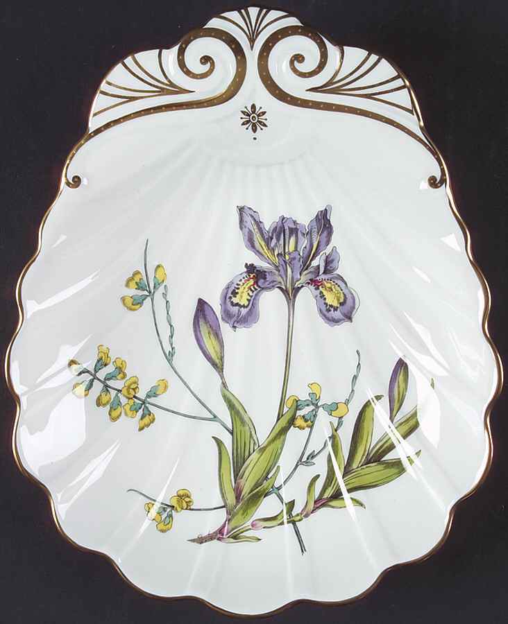 Stafford Flowers 10" Oval Shell Tray by Spode-1