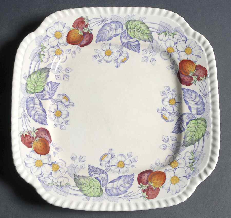 Strawberry Square Salad Plate by Spode-1
