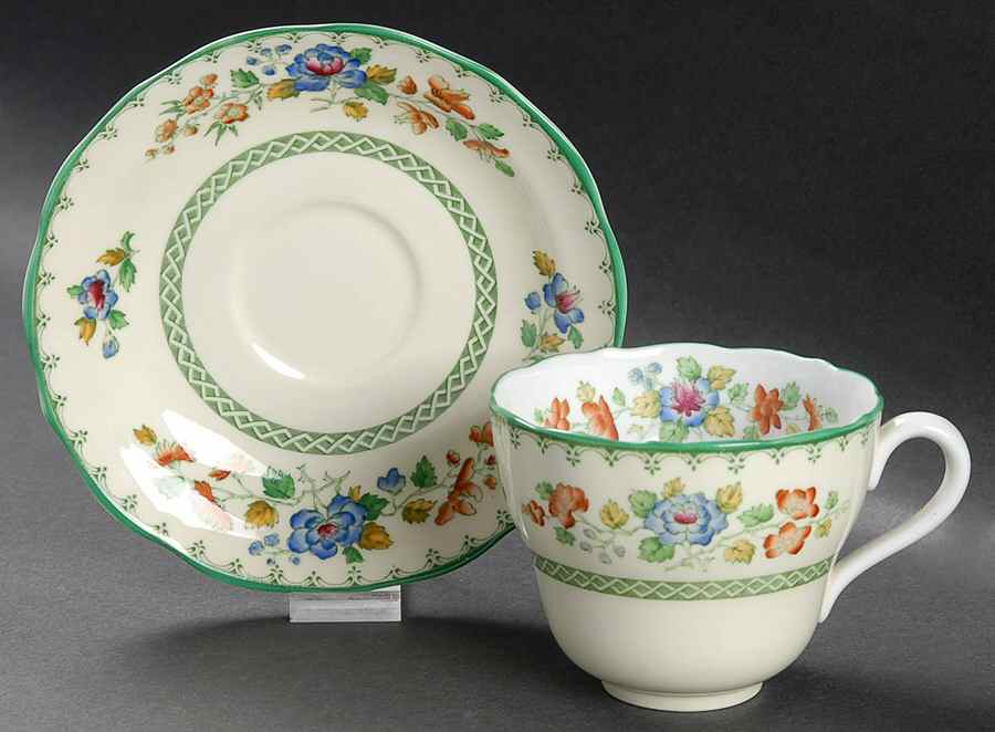 Strathmere Flat Cup & Saucer Set by Spode-1