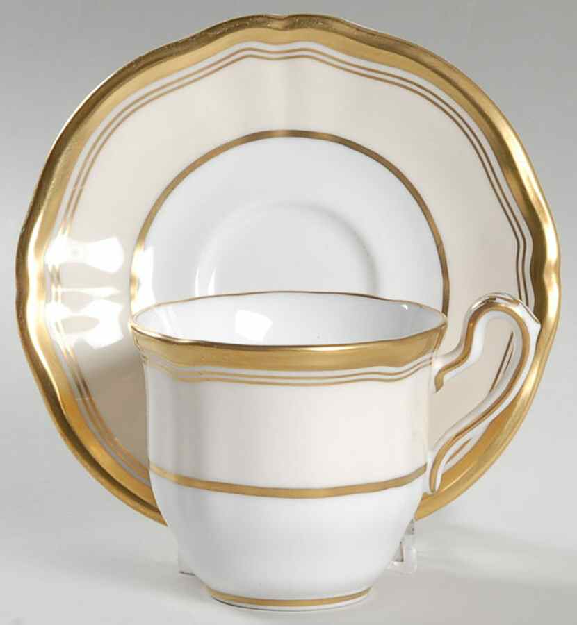 Stratford Flat Demitasse Cup & Saucer Set by Spode-1