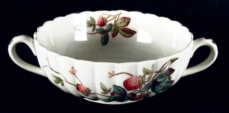 Strawberry Flat Cream Soup Bowl by Spode-1