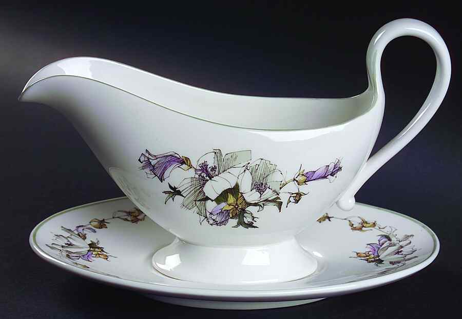Summerfield Gravy Boat & Underplate by Spode-1