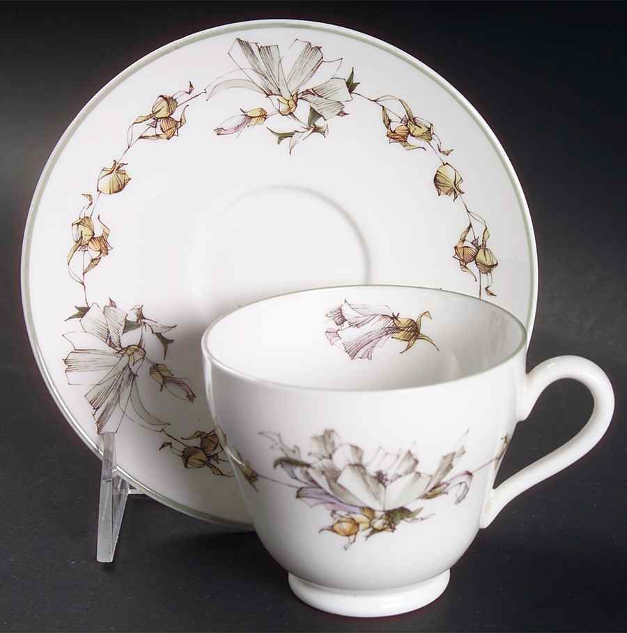 Summerfield Footed Cup & Saucer Set by Spode-1