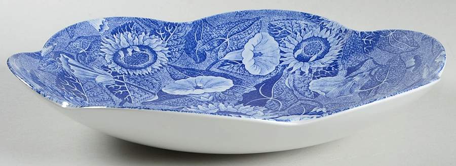 Sunflower (Blue Room Collection) 11" Scalloped Bowl by Spode-1