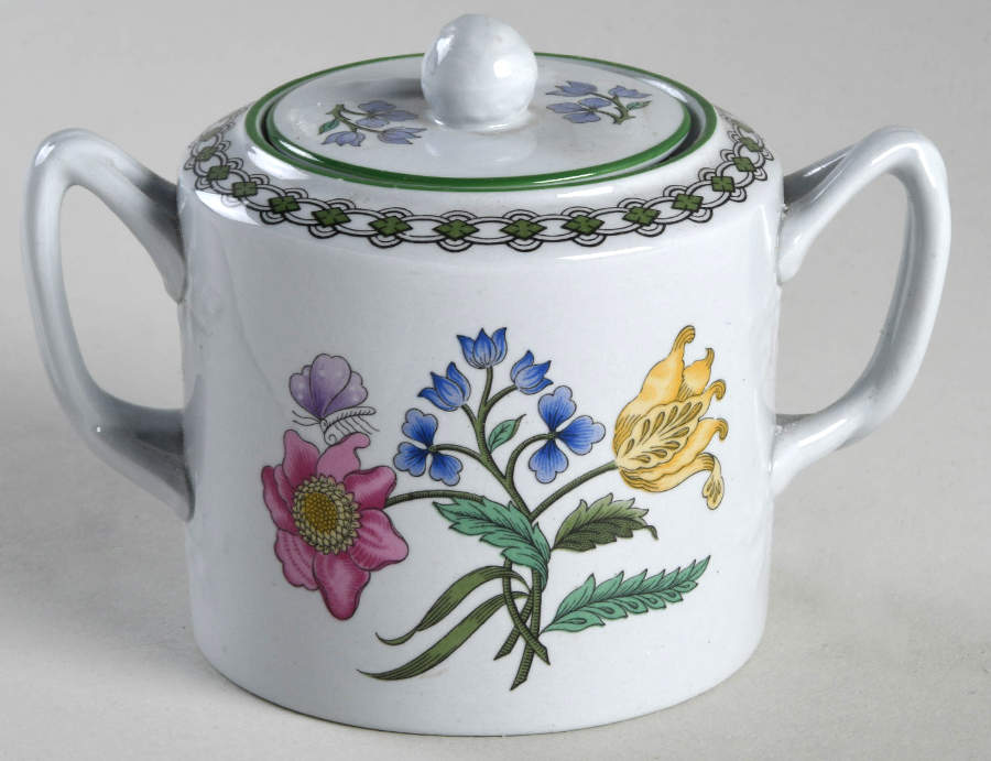 Summer Palace (Fine Stone) Mini Sugar Bowl & Lid by Spode-1