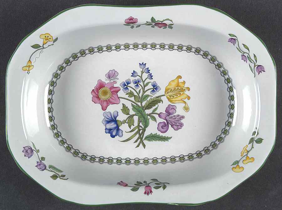 Summer Palace (Fine Stone) 9" Oval Vegetable Bowl by Spode-1