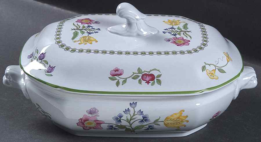 Summer Palace (Fine Stone) Oval Covered Vegetable by Spode-1