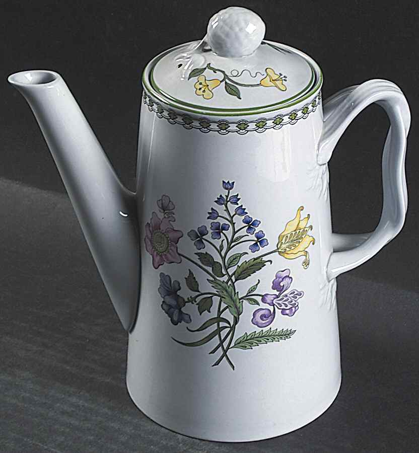 Summer Palace (Fine Stone) Small Coffee Pot & Lid by Spode-1