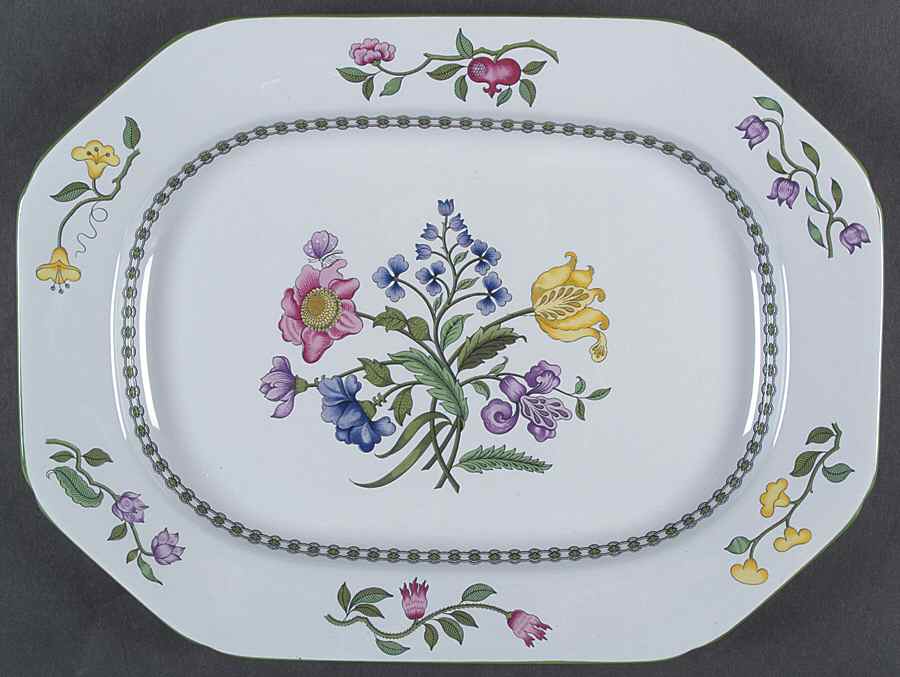 Summer Palace (Fine Stone) 14" Oval Serving Platter by Spode-1