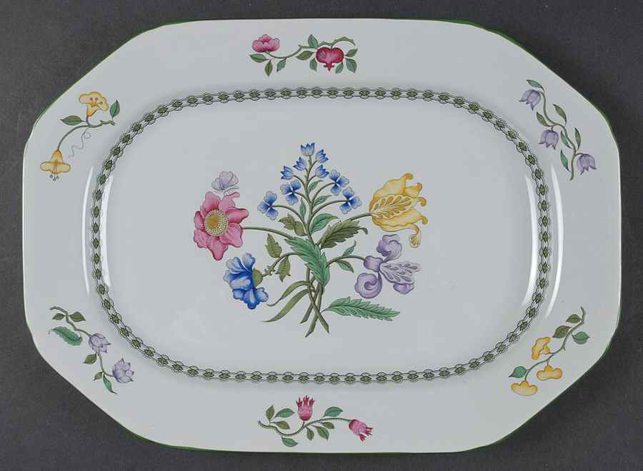 Summer Palace (Fine Stone) 12" Oval Serving Platter by Spode-1