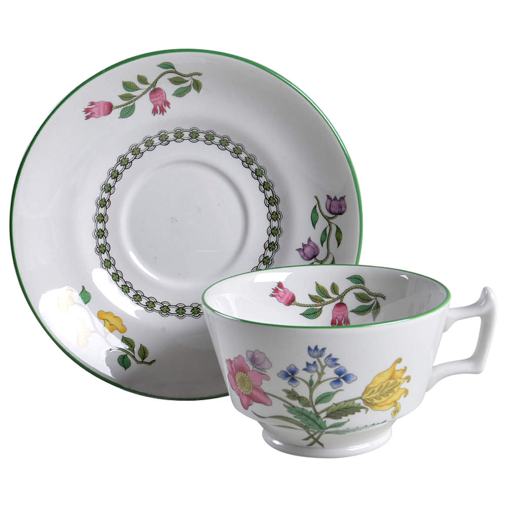 Summer Palace (Imperialware) London Shape Footed Cup & Saucer Set by Spode-1