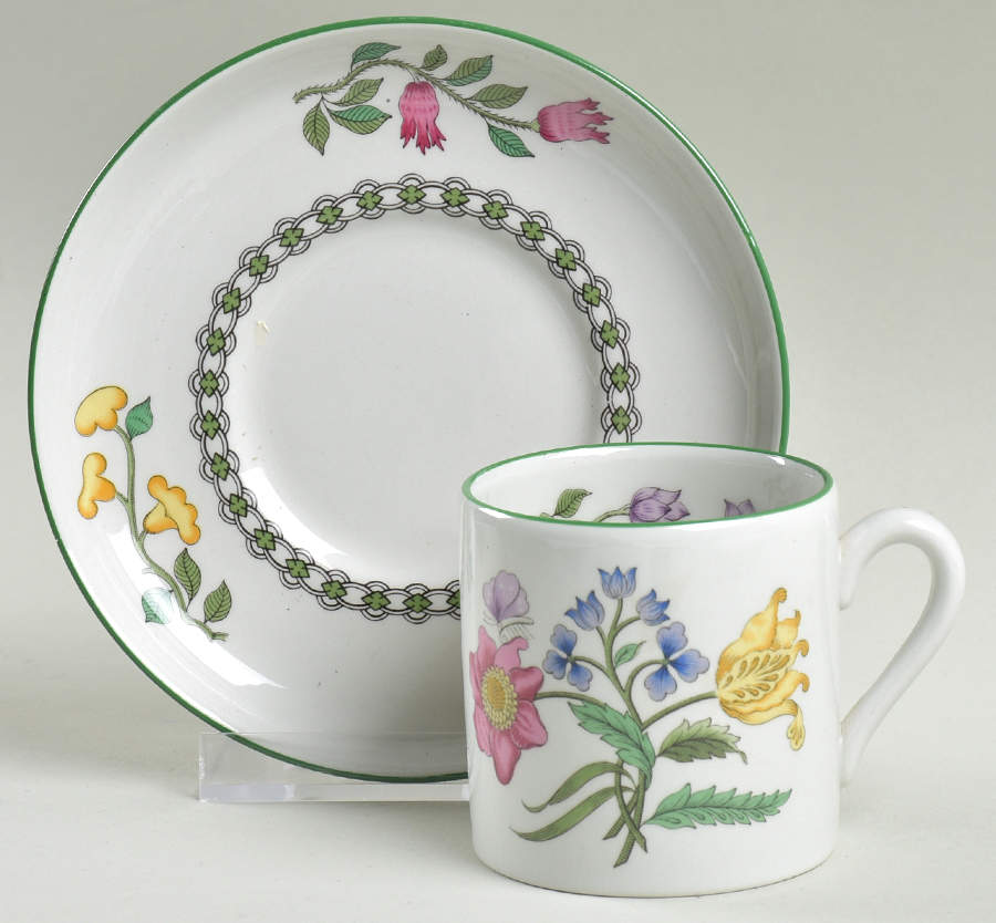 Summer Palace (Imperialware) Flat Demitasse Cup & Saucer Set by Spode-1