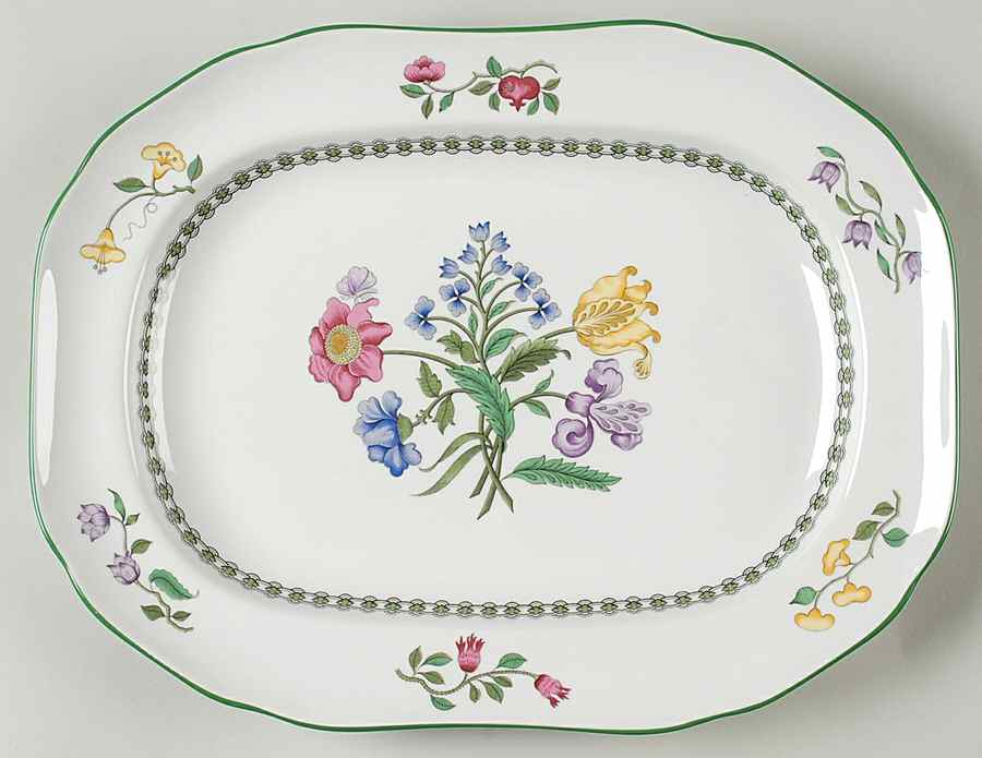 Summer Palace (Imperialware) 12" Oval Serving Platter by Spode-1