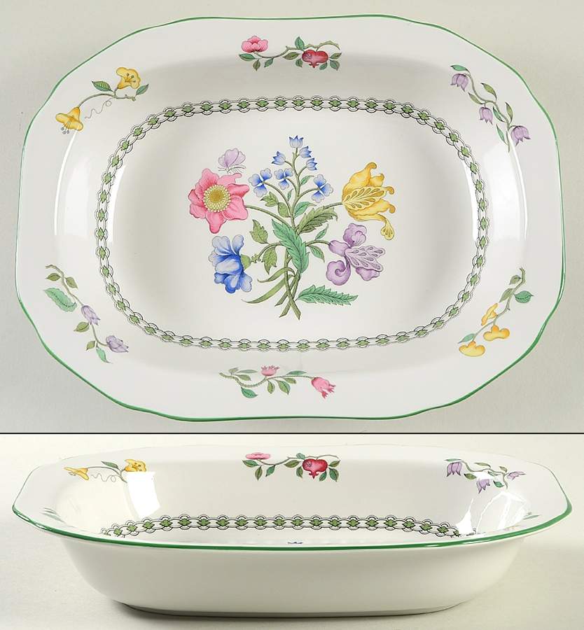 Summer Palace (Imperialware) 9" Oval Vegetable Bowl by Spode-1