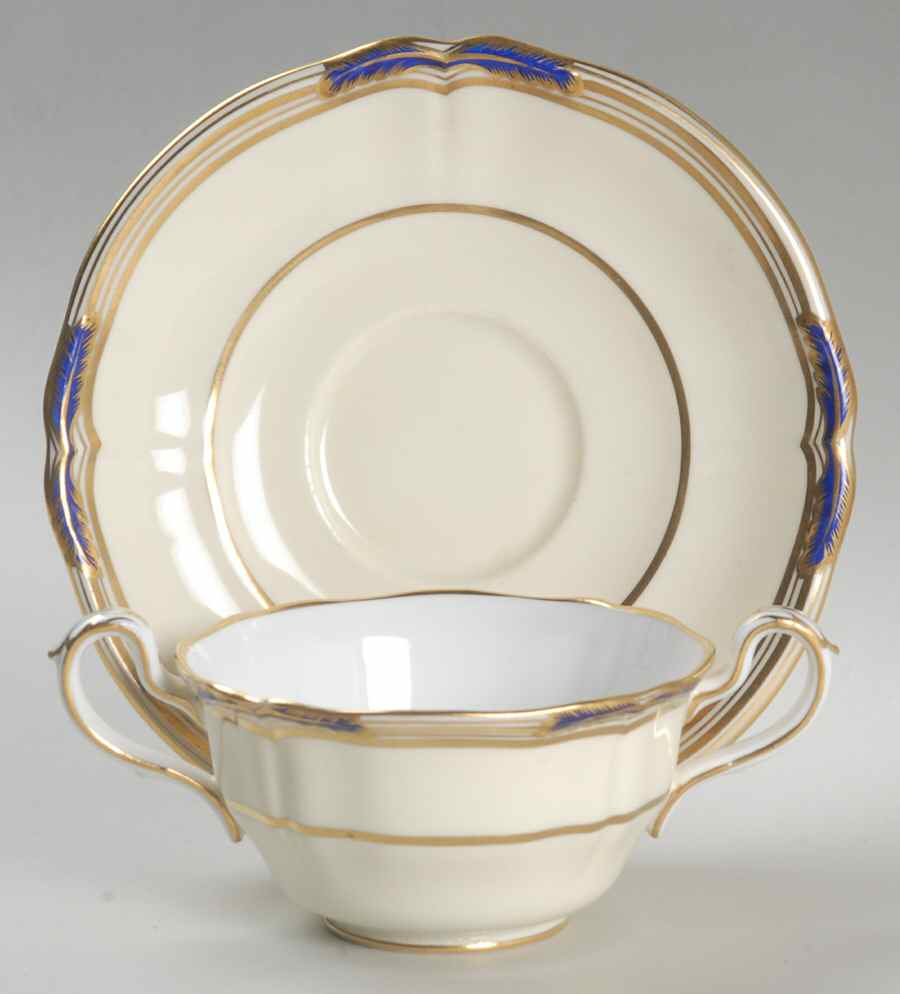 Sutherland Footed Bouillon Cup & Saucer by Spode-1