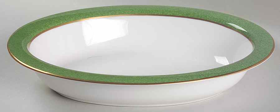 Sutton Apple Green 9" Oval Vegetable Bowl by Spode-1