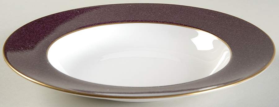 Sutton Aubergine (Dark Purple) Large Rim Soup Bowl by Spode-1