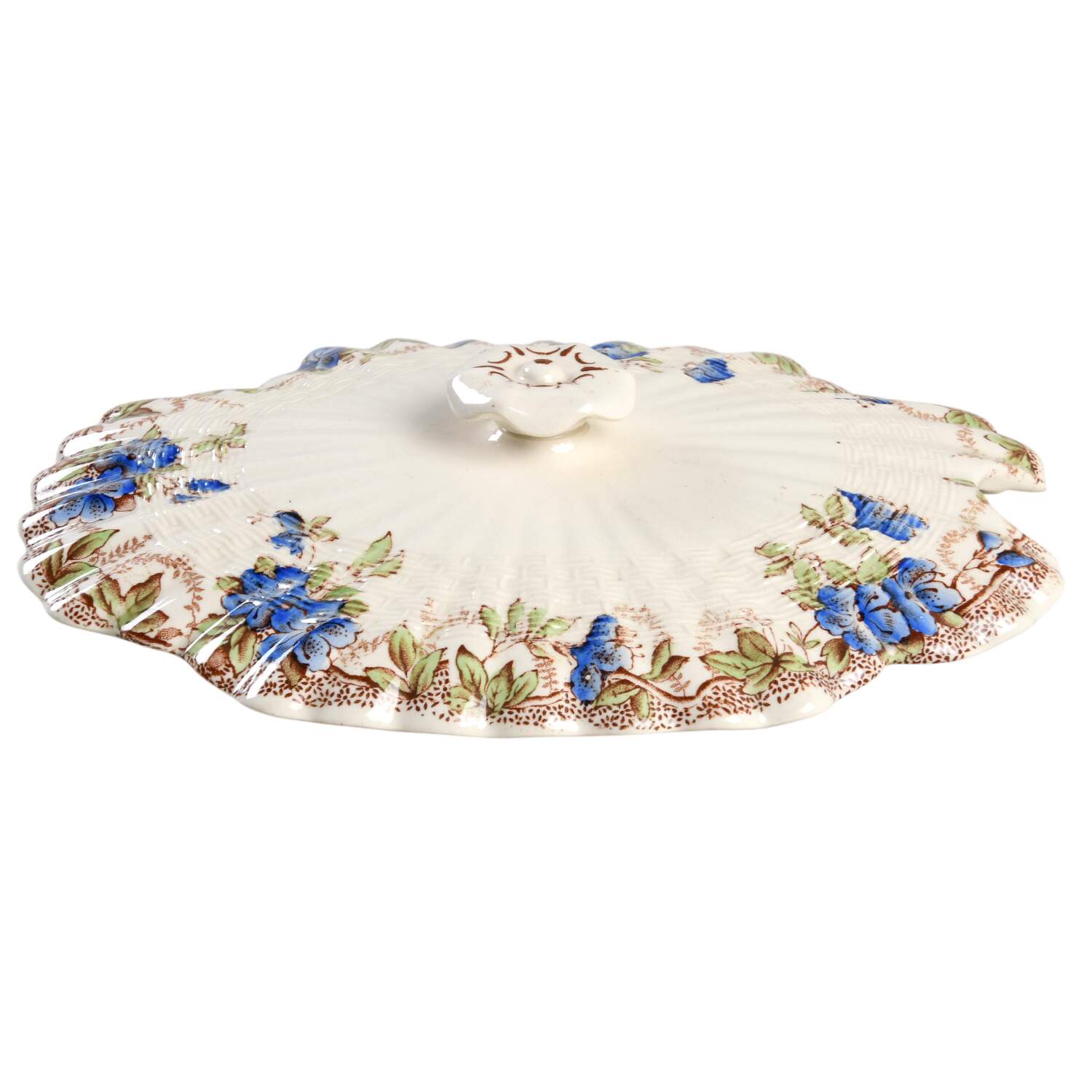 Sydney Blue Lid for Gravy Boat by Spode-1