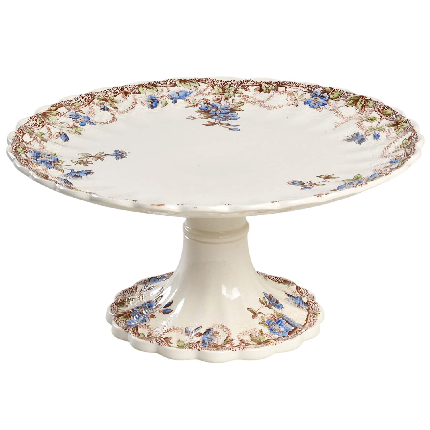 Sydney Blue 8" Diameter Pedestal Cake Stand by Spode-1