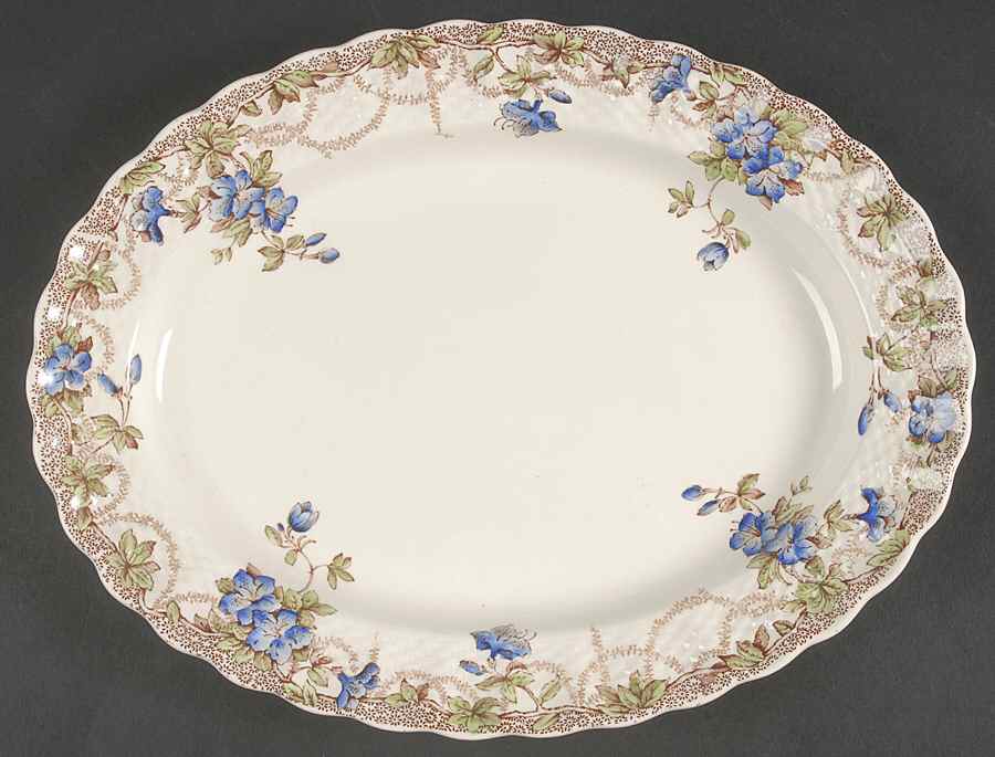 Sydney Blue 10" Oval Serving Platter by Spode-1
