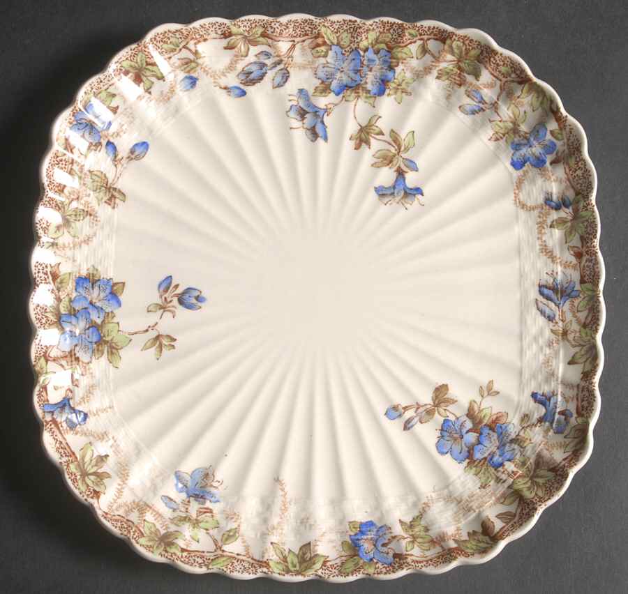Sydney Blue Square Salad Plate by Spode-1