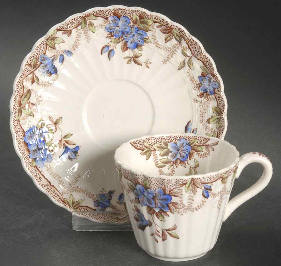 Sydney Blue Flat Demitasse Cup & Saucer Set by Spode-1