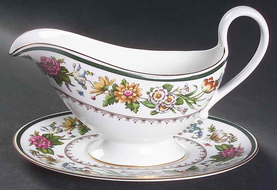 Tapestry Gravy Boat & Underplate by Spode-1