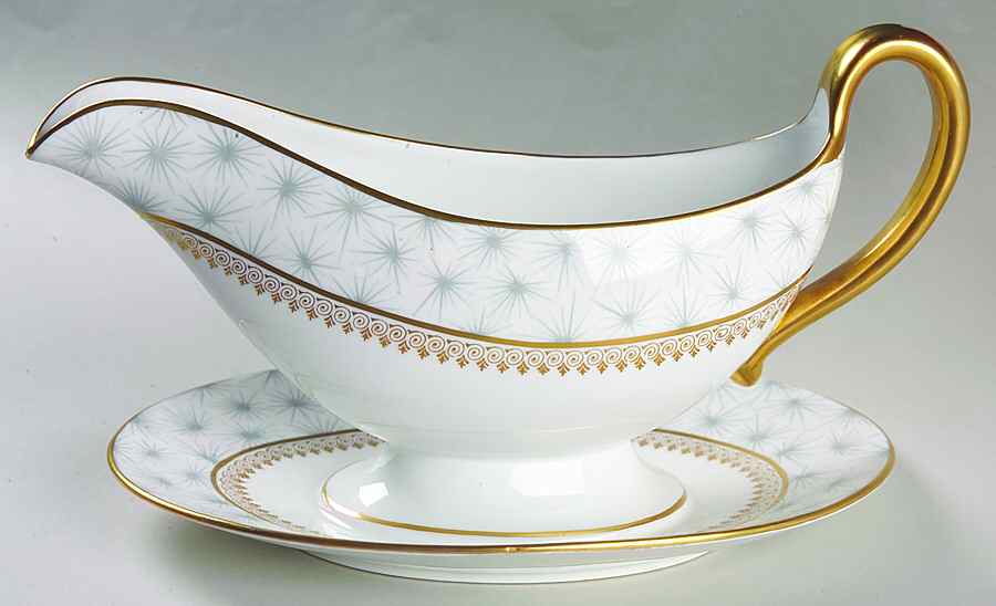 Thistledown Gravy Boat with Attached Underplate by Spode-1