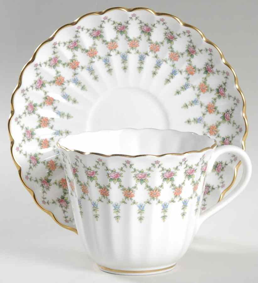 Tiara Flat Cup & Saucer Set by Spode-1