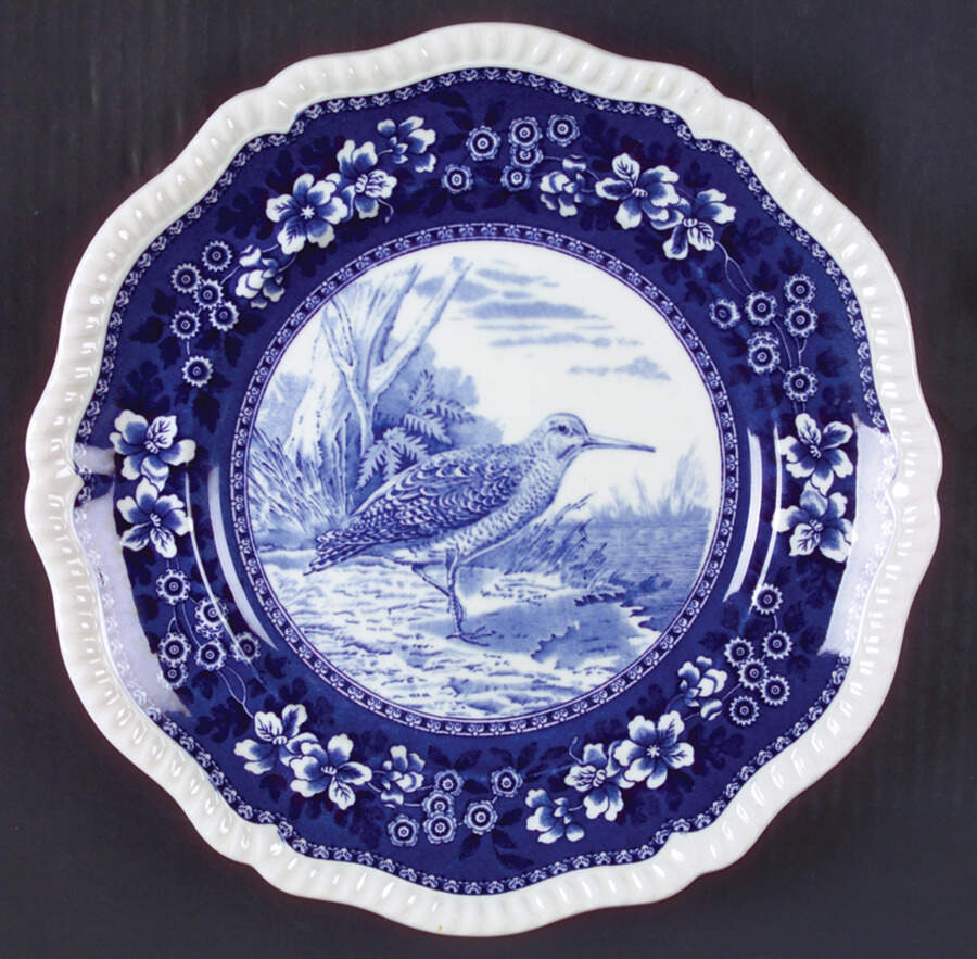 Tower Blue (Game Bird In Center) Dinner Plate by Spode-1