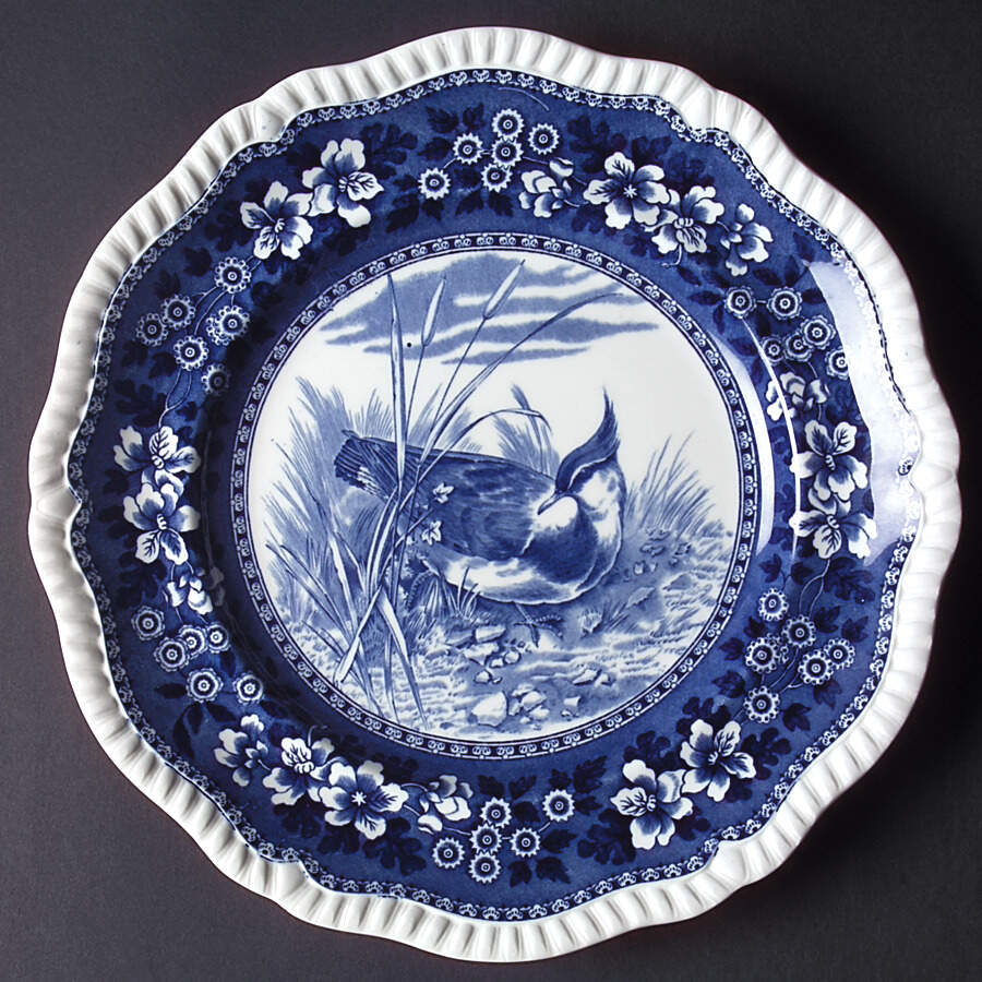 Tower Blue (Game Bird In Center) Dinner Plate by Spode-1