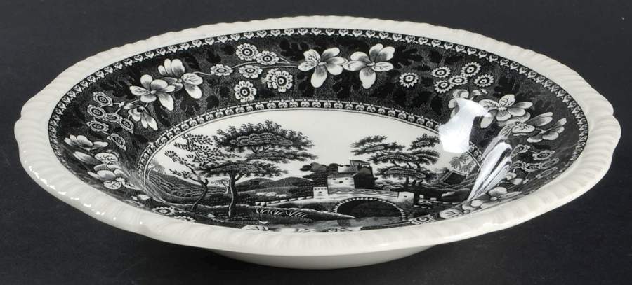 Tower Black Rim Soup Bowl by Spode-1